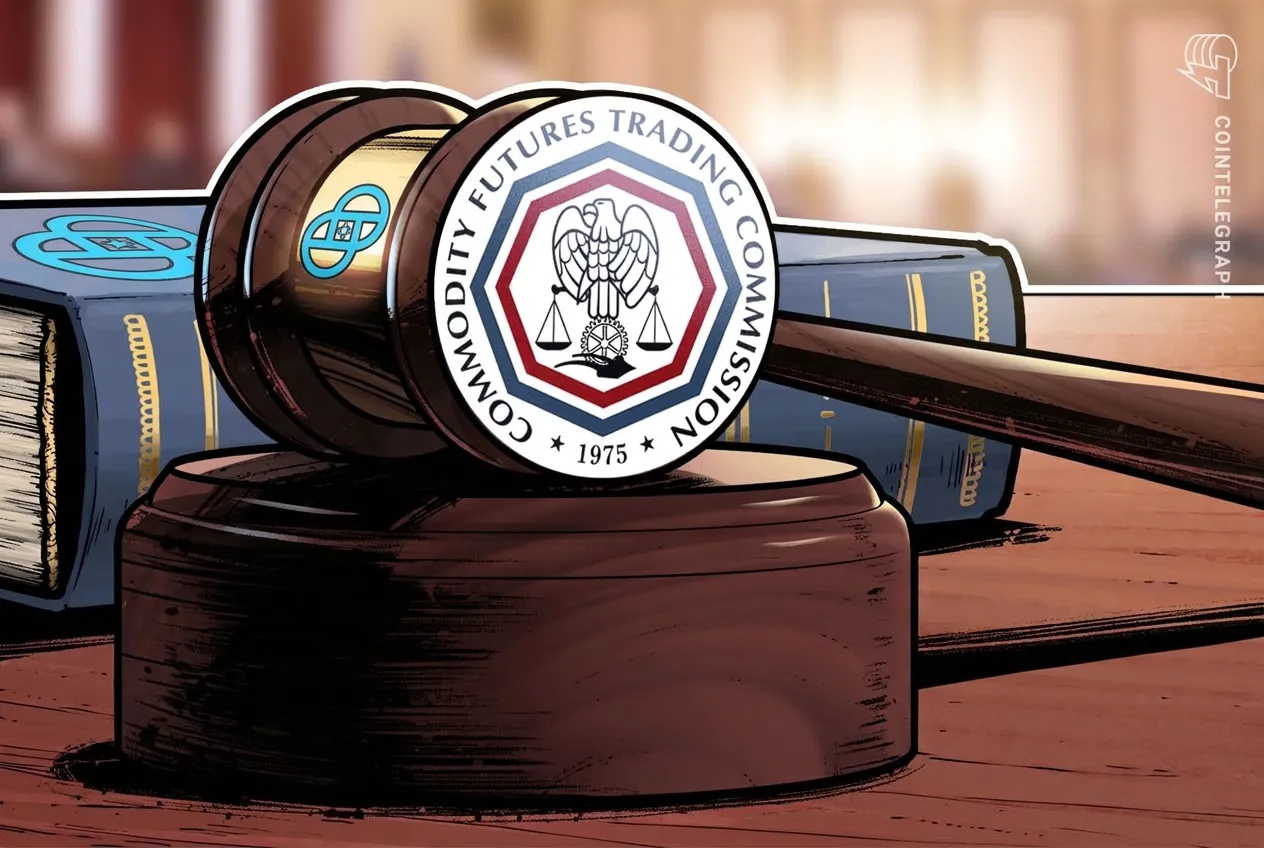 چکش قضاوت با نشان کمیسیون معاملات آتی کالا (CFTC) و کتابی با نشان جمینای